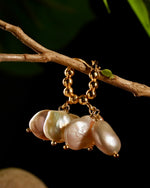 Load image into Gallery viewer, Pearly flawed hoops
