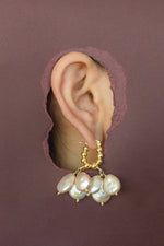 Load image into Gallery viewer, Pearly flawed hoops

