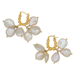 Load image into Gallery viewer, Pearly flawed hoops
